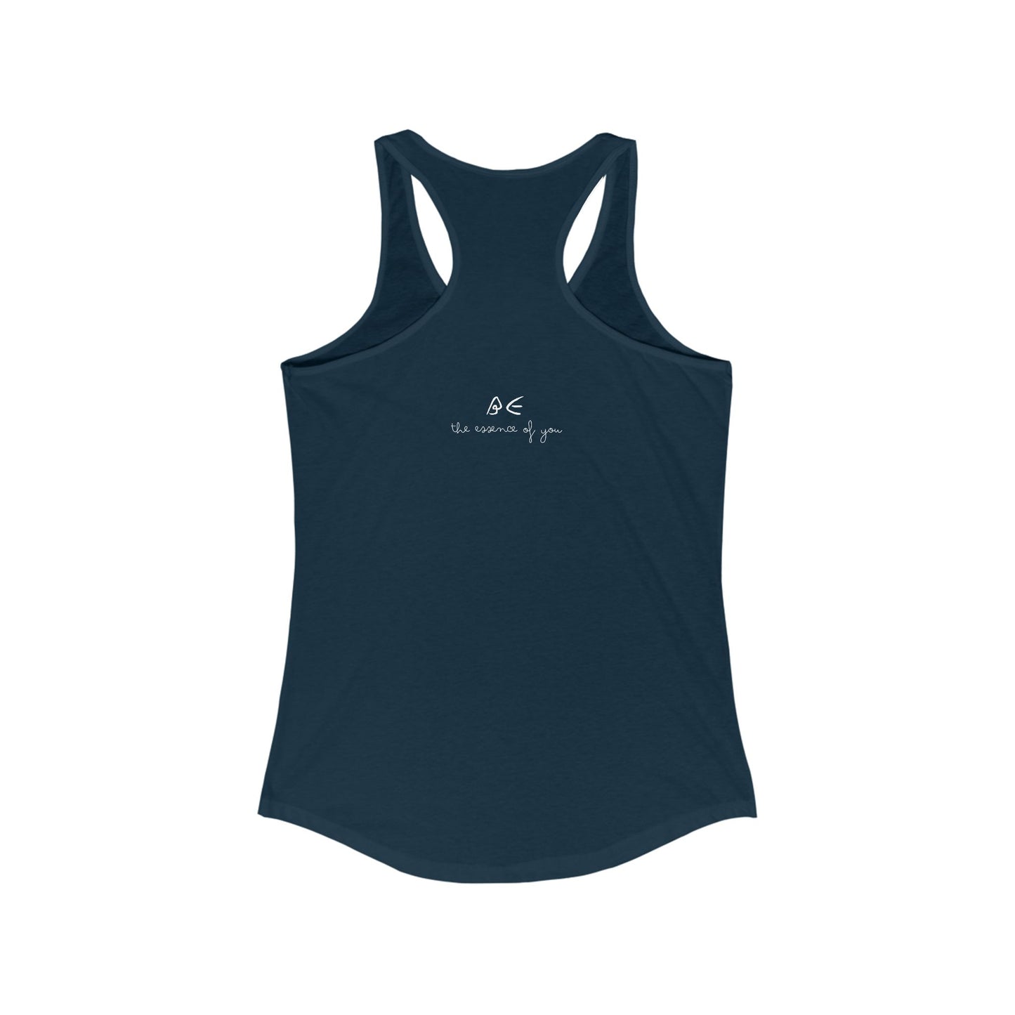 Women's Ideal Racerback Tank w/ White Letters