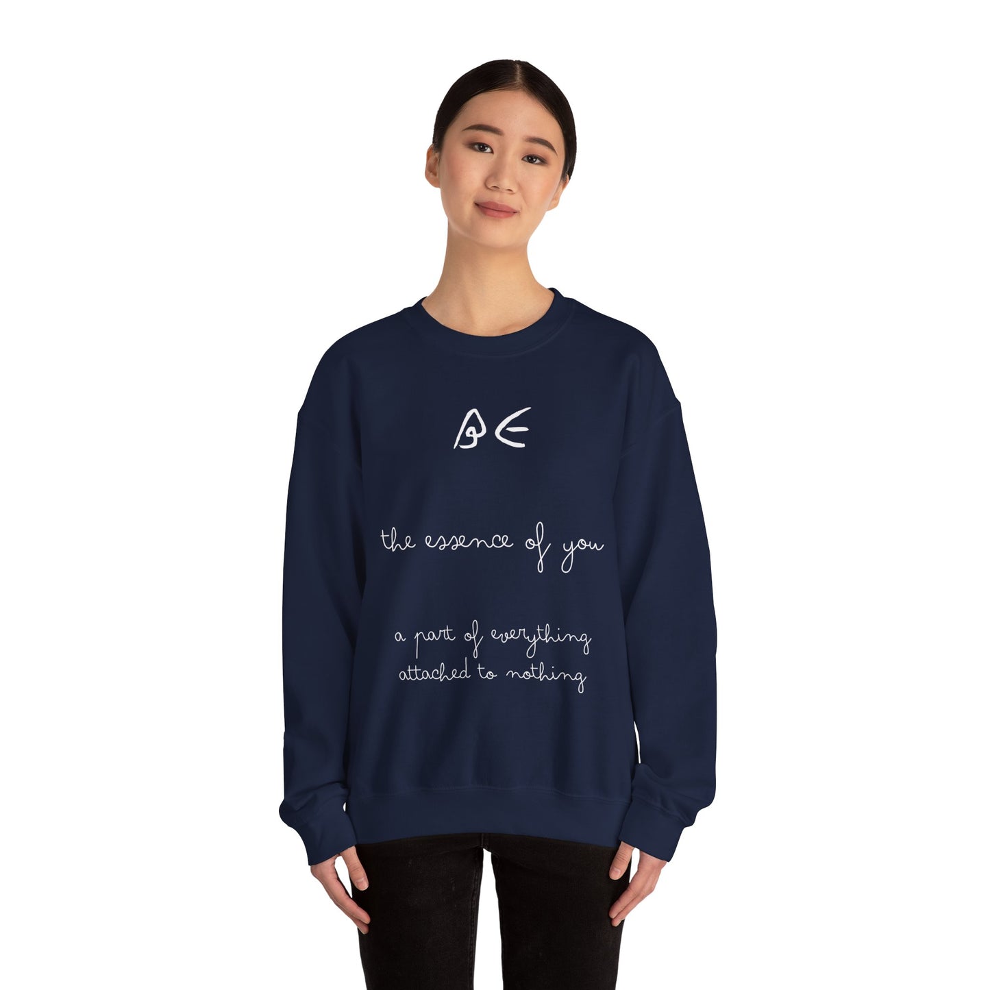 Full Quote Crewneck Sweatshirt w/ White Letters