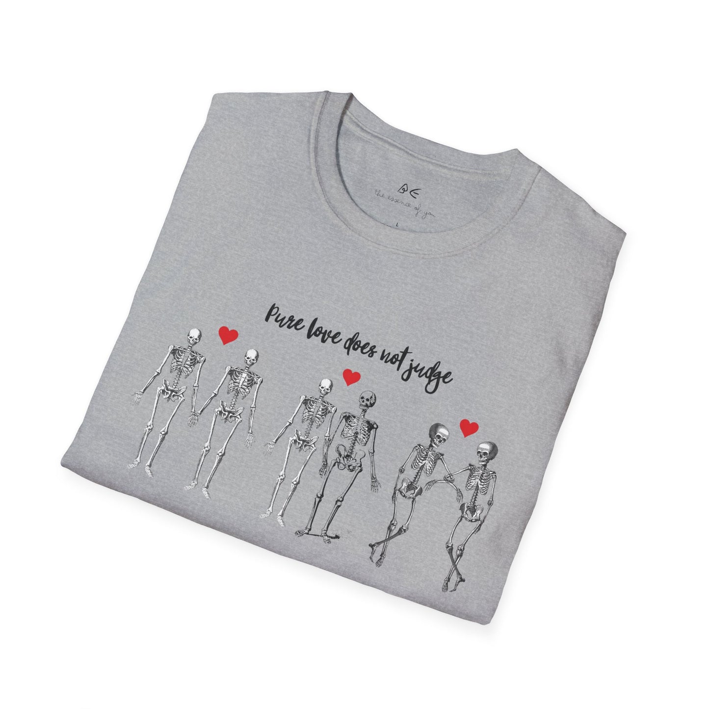 Unisex 'Pure Love Does Not Judge' T-Shirt w/ Black Letters