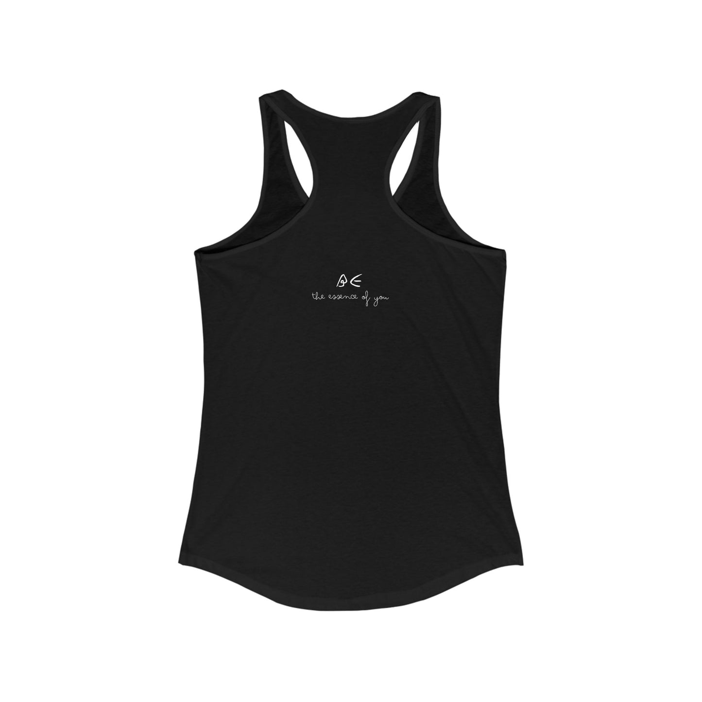 Women's Ideal Racerback Tank w/ White Letters