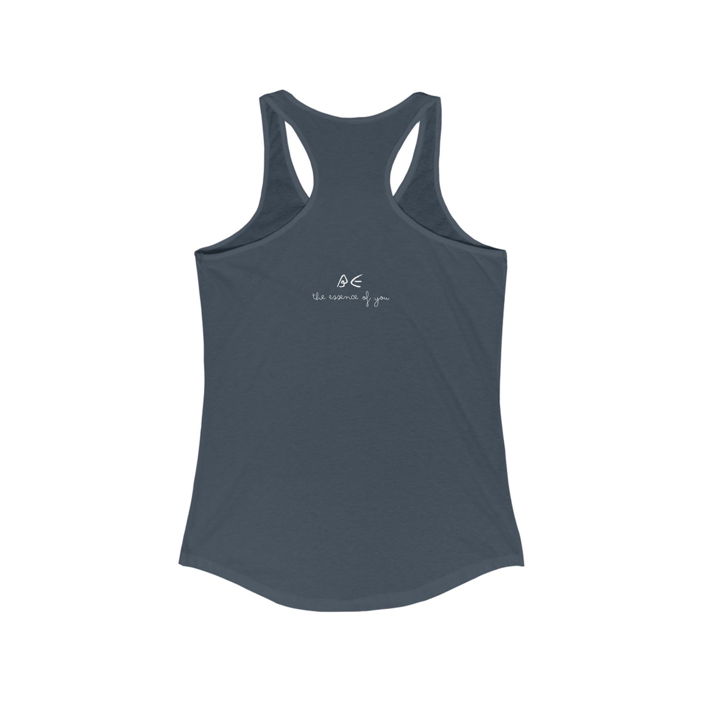Women's Ideal Racerback Tank w/ White Letters