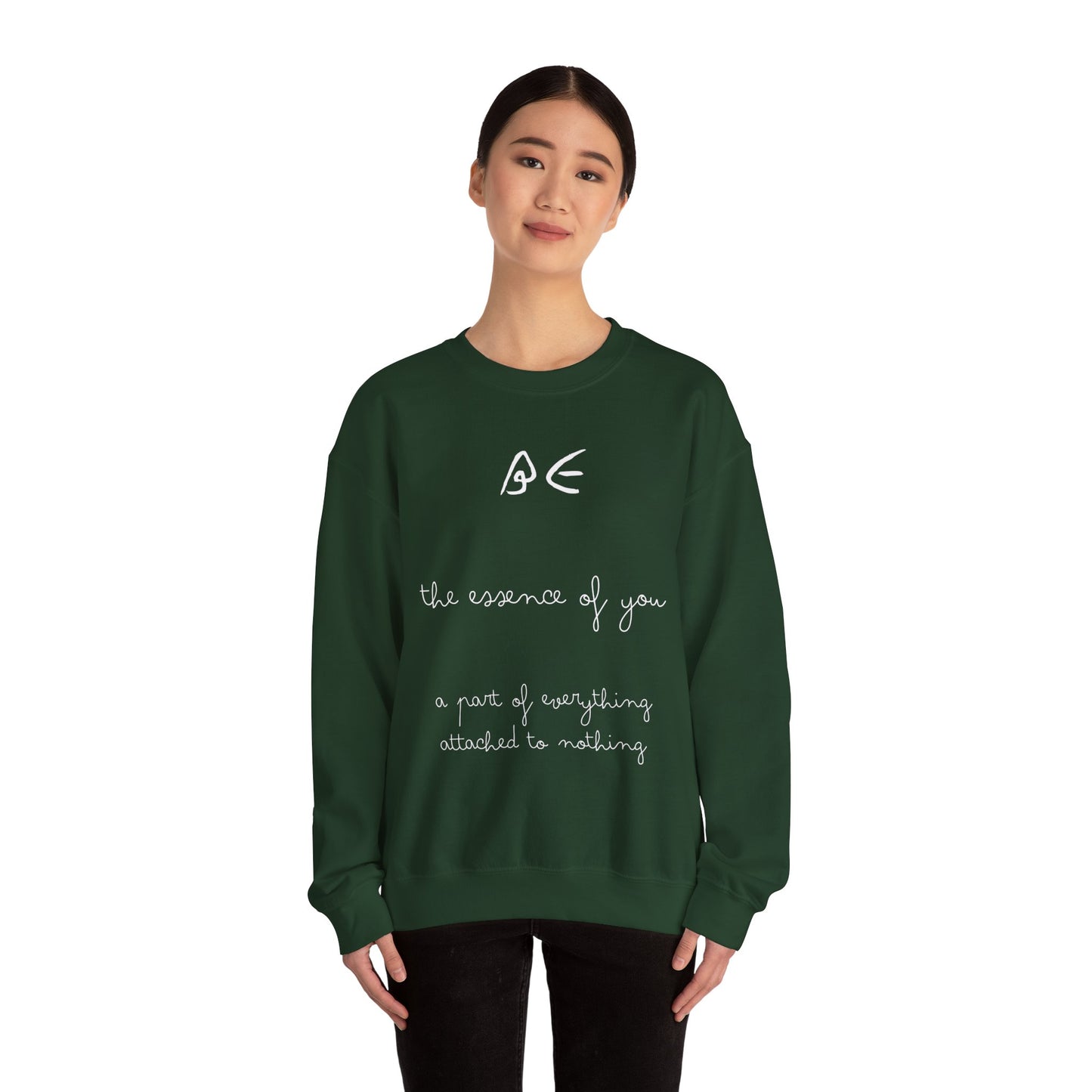 Full Quote Crewneck Sweatshirt w/ White Letters