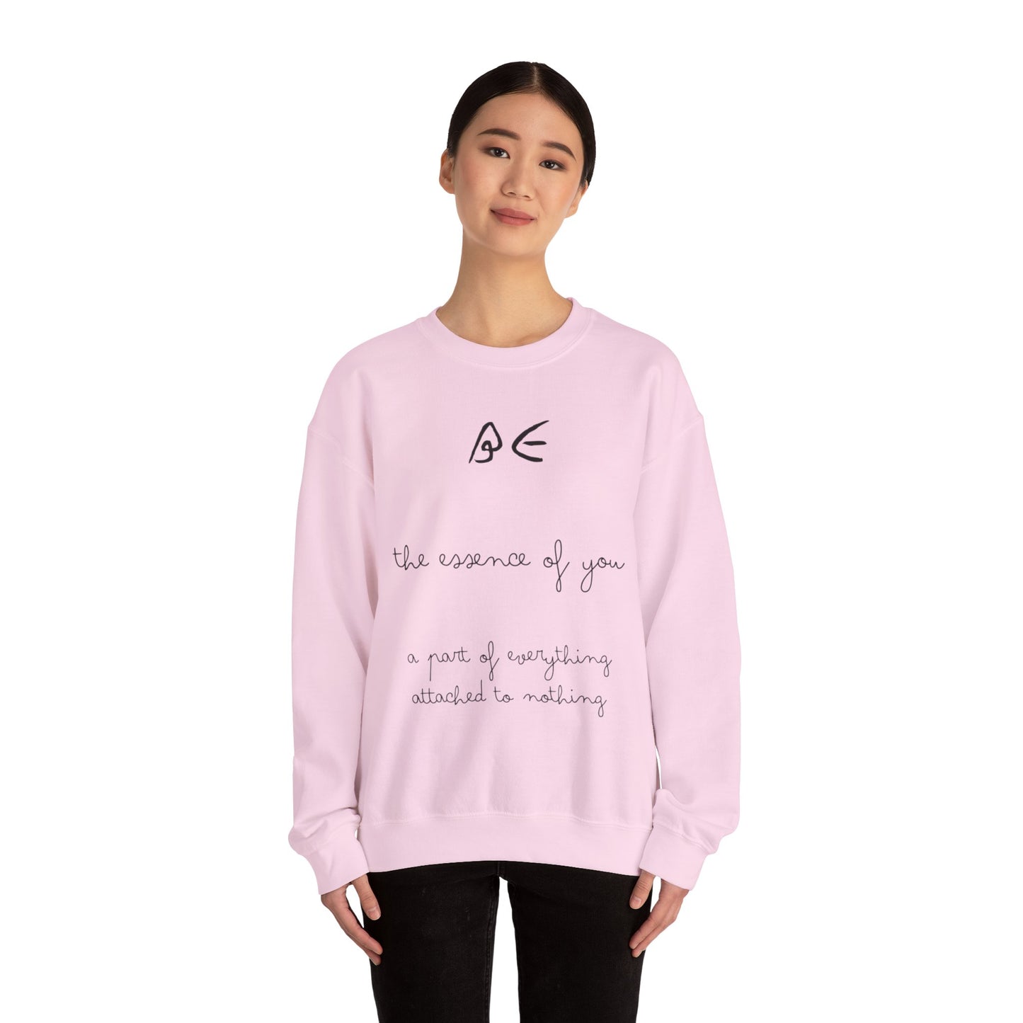 Full Quote Crewneck Sweatshirt w/ Black Letters