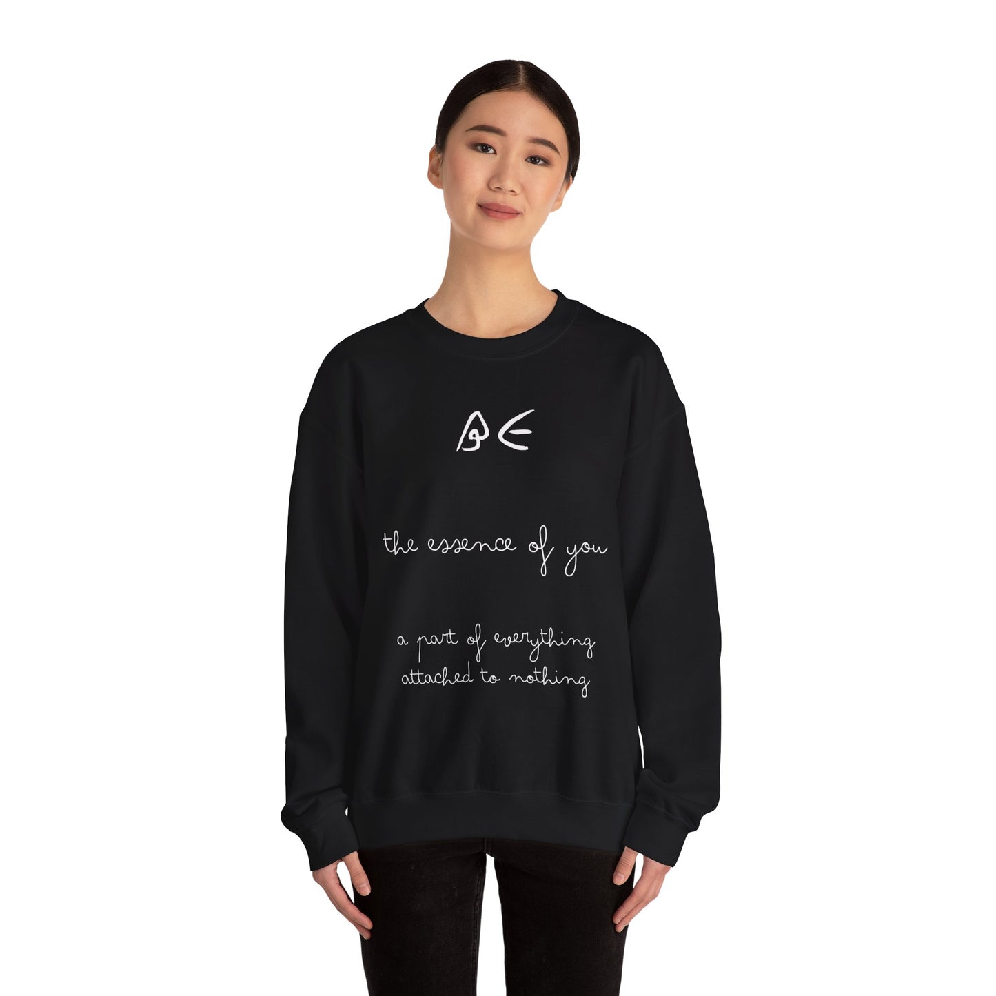 Full Quote Crewneck Sweatshirt w/ White Letters