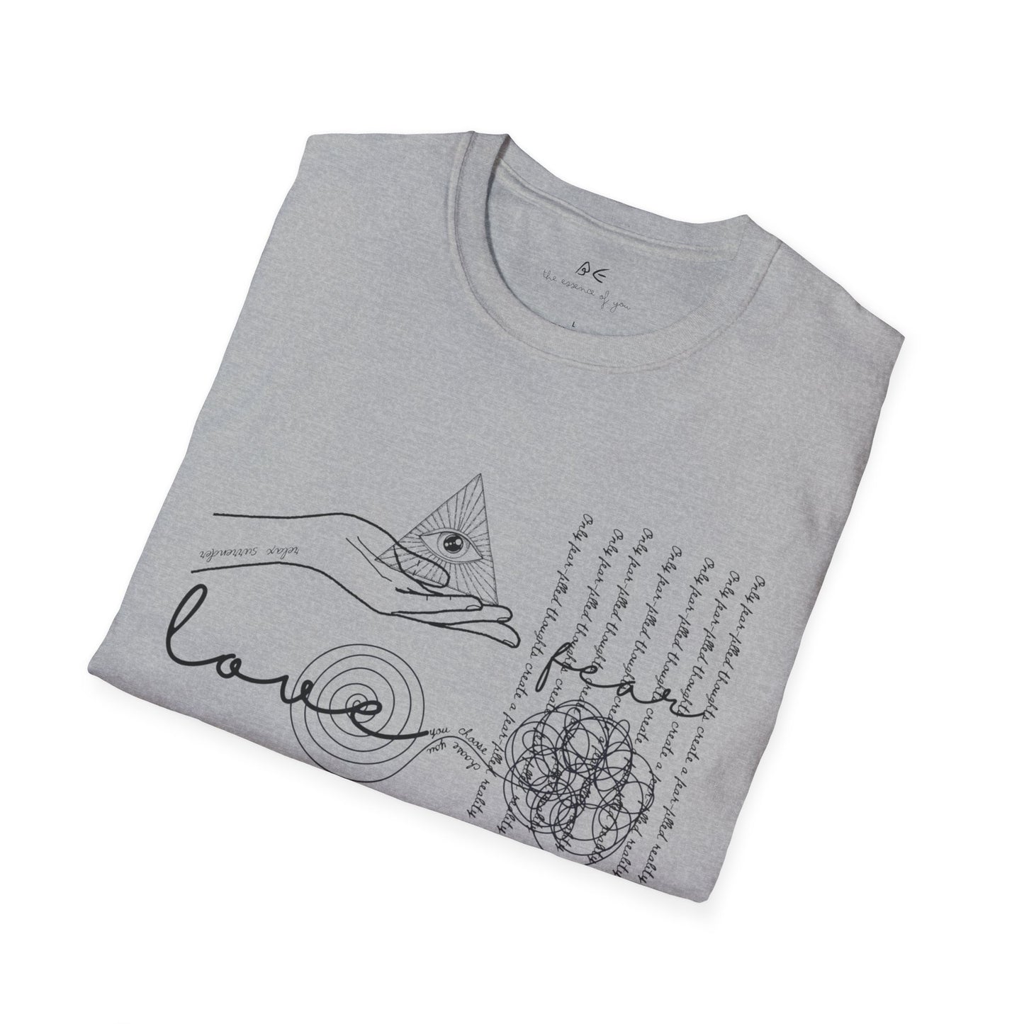 Spiritual Love Unisex Softstyle T-Shirt w/ Black Letters