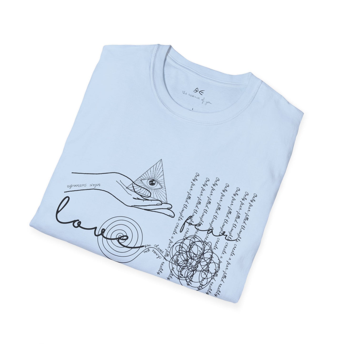 Spiritual Love Unisex Softstyle T-Shirt w/ Black Letters