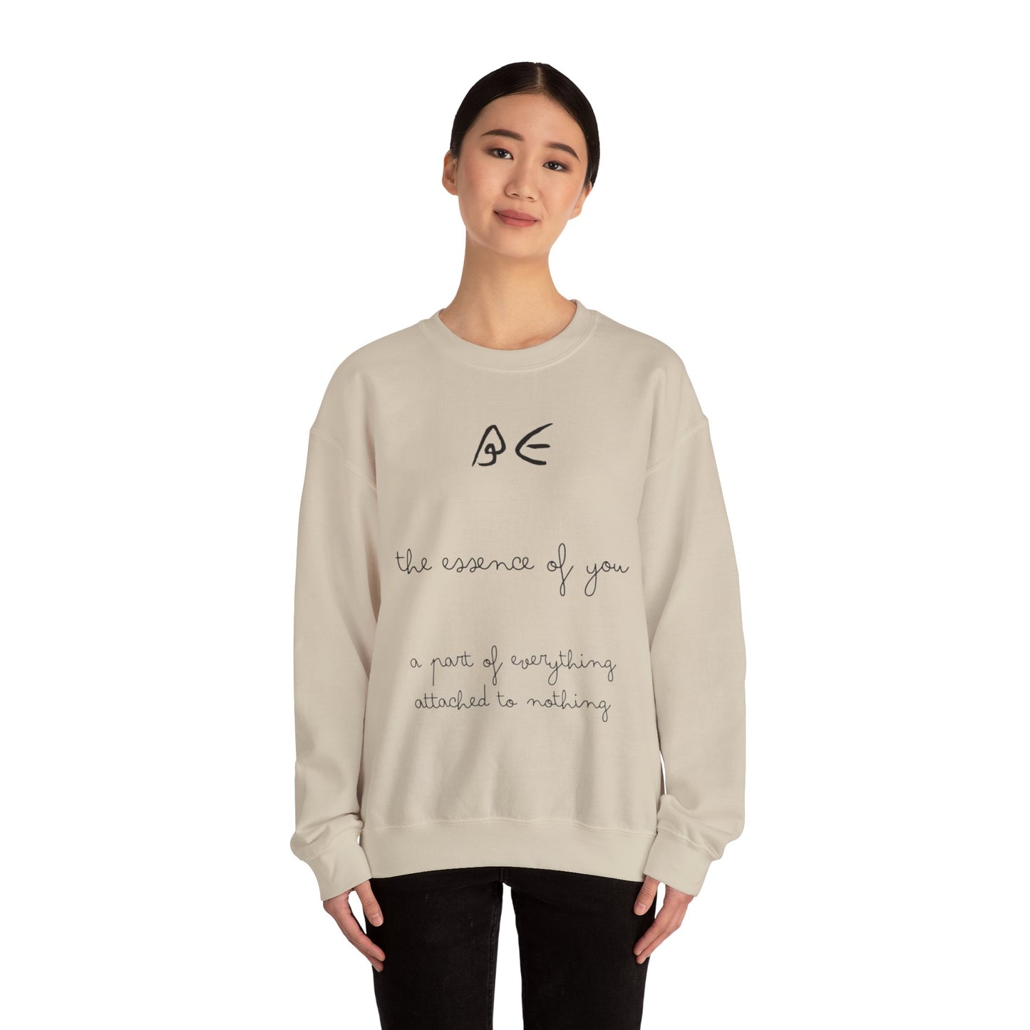 Full Quote Crewneck Sweatshirt w/ Black Letters