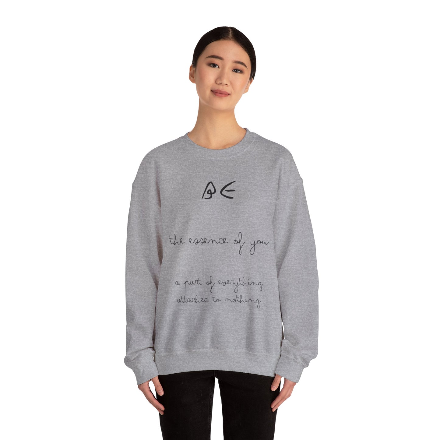 Full Quote Crewneck Sweatshirt w/ Black Letters