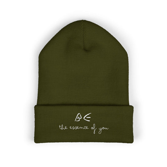 Stylish Embroidered Beanie for Cooler Adventures w/ White Letters