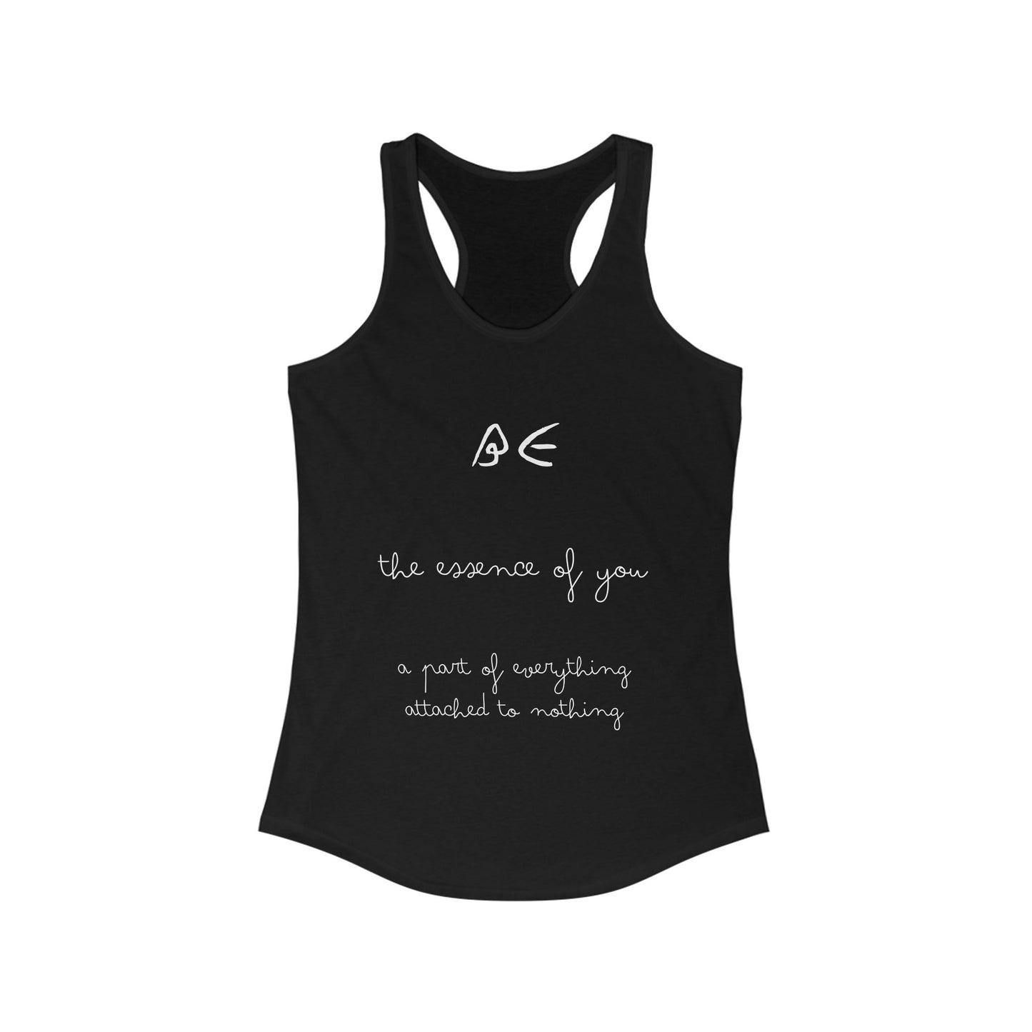 Women's Ideal Racerback Tank w/ White Letters