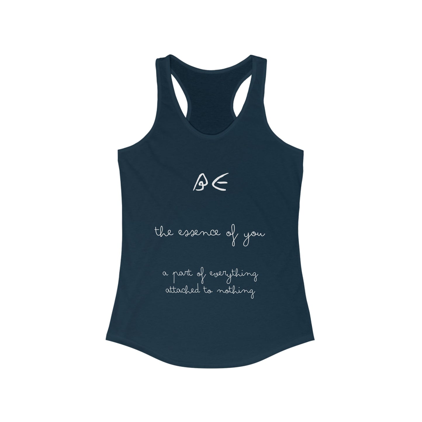 Women's Ideal Racerback Tank w/ White Letters