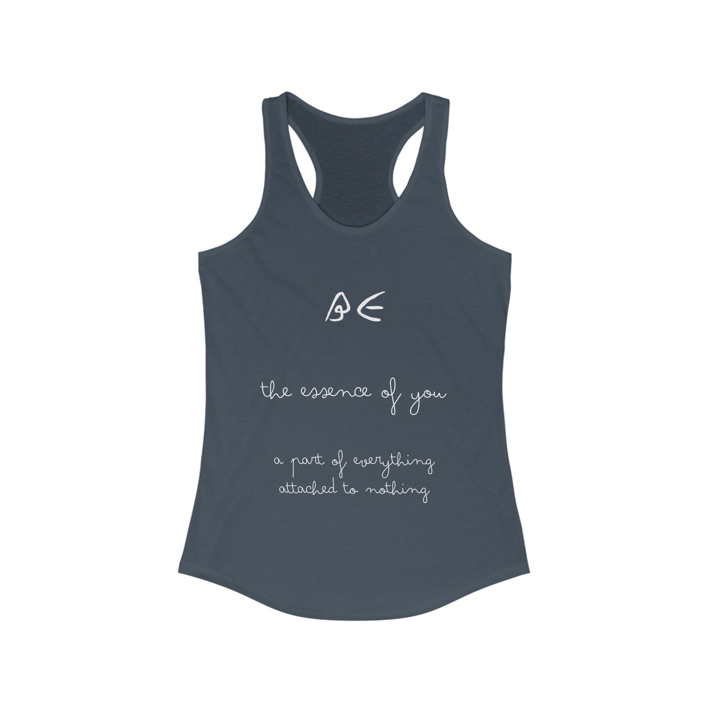 Women's Ideal Racerback Tank w/ White Letters