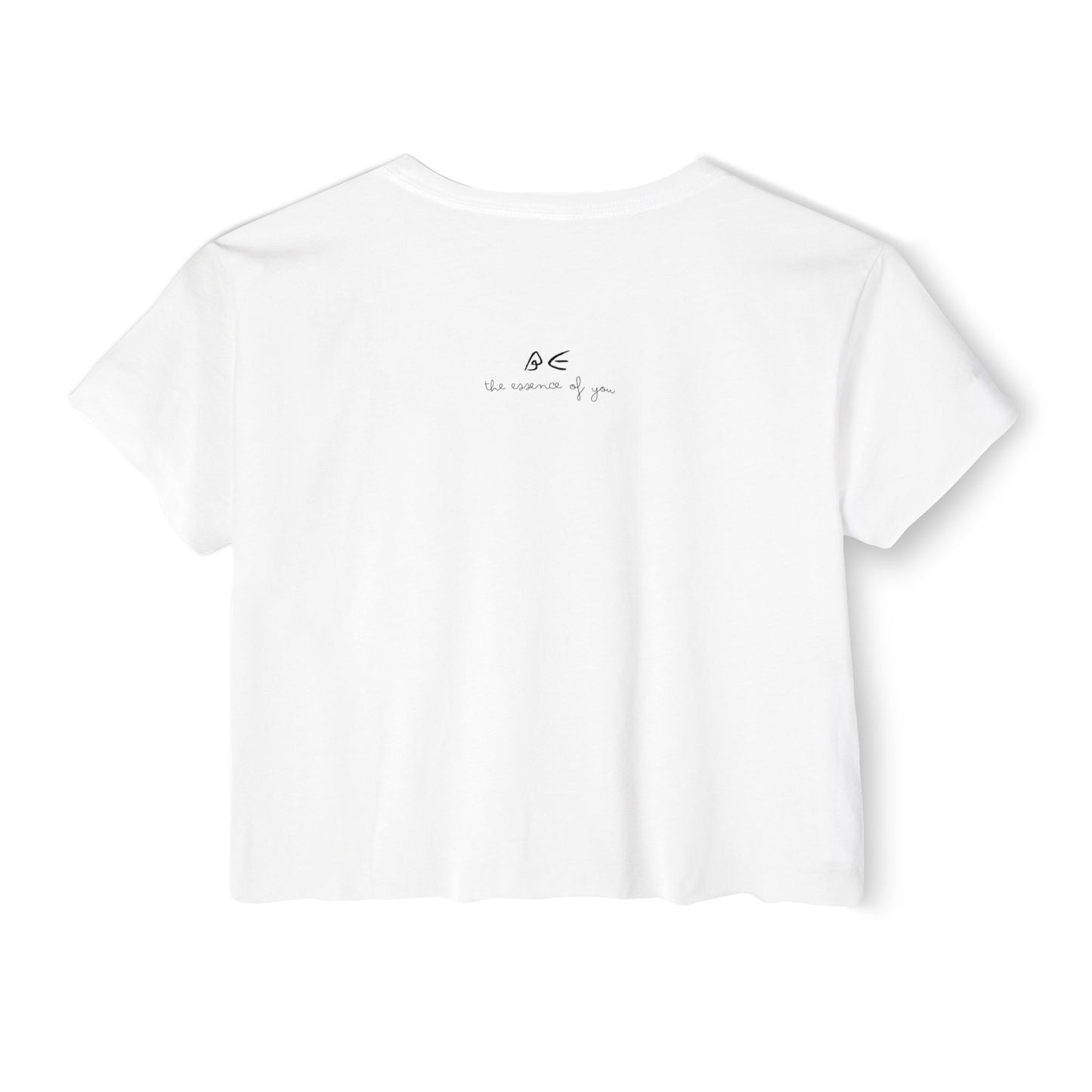 Consciousness & Loving Awareness Festival Crop Top w/ Black Letters