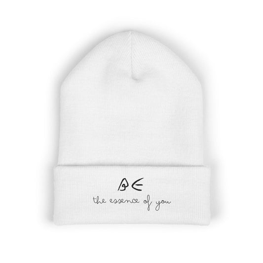 Stylish Embroidered Beanie for Cooler Adventures w/ Black Letters