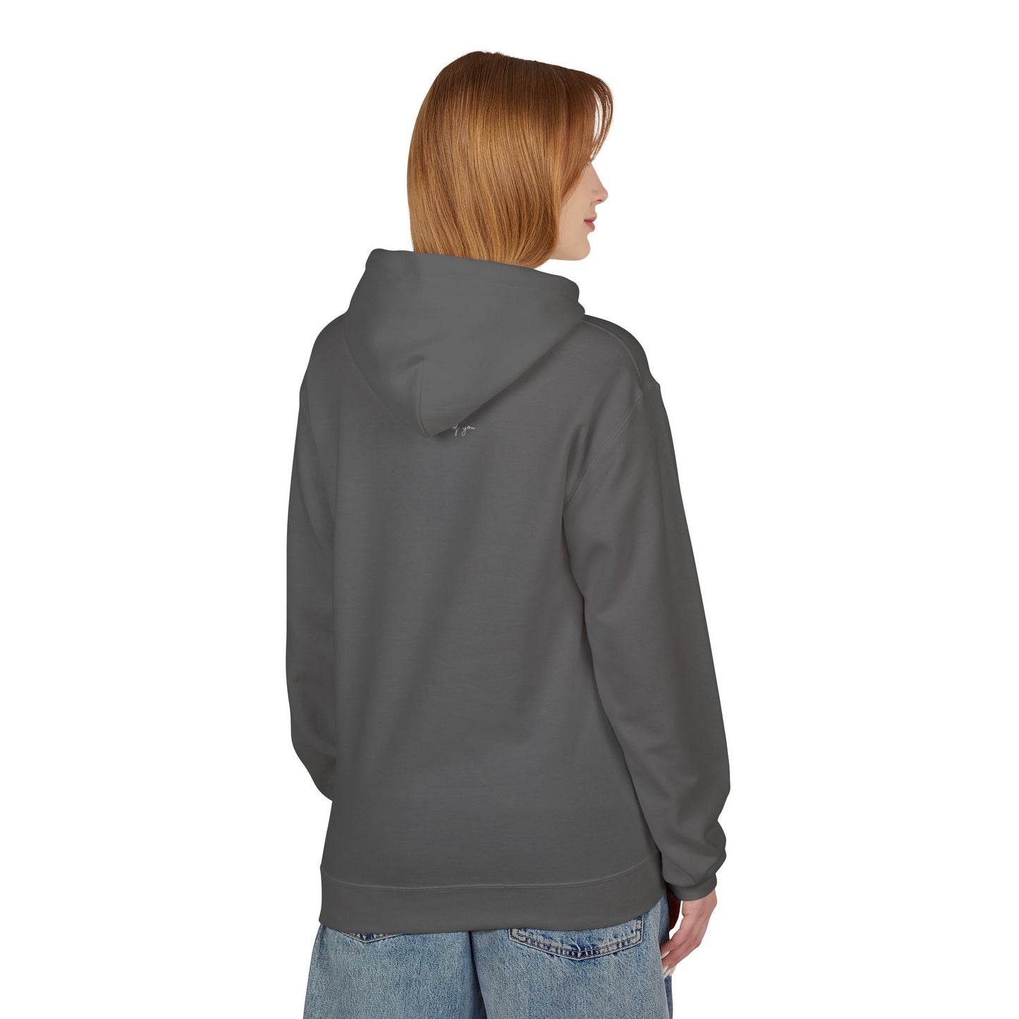 Unisex Midweight Softstyle Spiritual Love Fleece Hoodie w/ White Letters