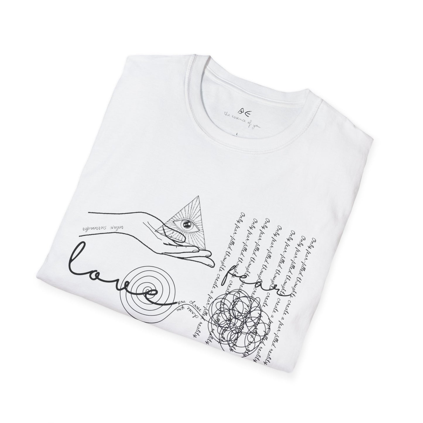 Spiritual Love Unisex Softstyle T-Shirt w/ Black Letters