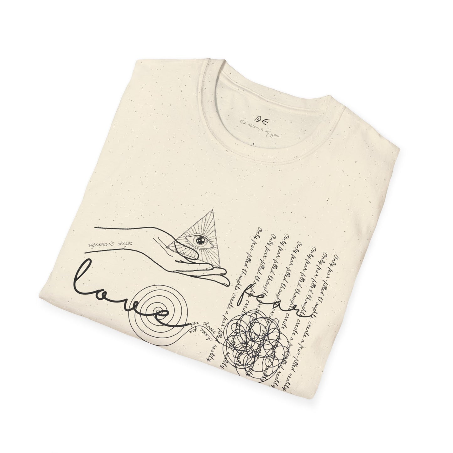 Spiritual Love Unisex Softstyle T-Shirt w/ Black Letters