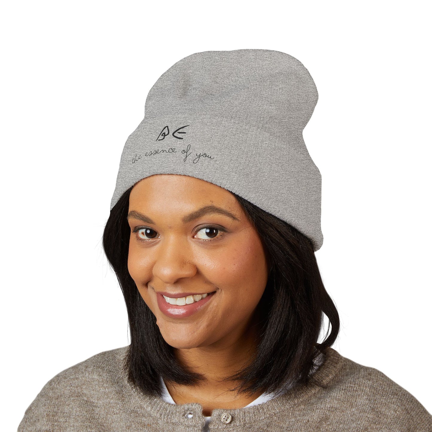 Stylish Embroidered Beanie for Cooler Adventures w/ Black Letters