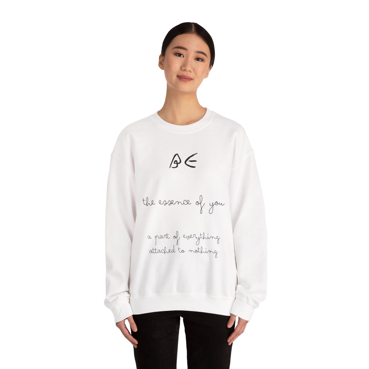 Full Quote Crewneck Sweatshirt w/ Black Letters