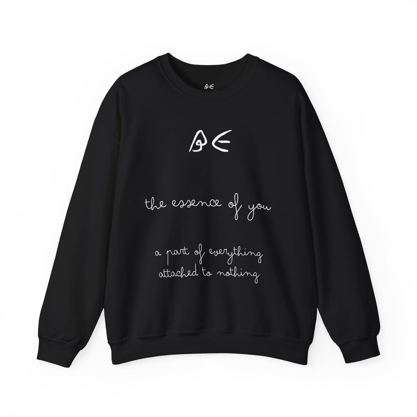 Full Quote Crewneck Sweatshirt w/ White Letters