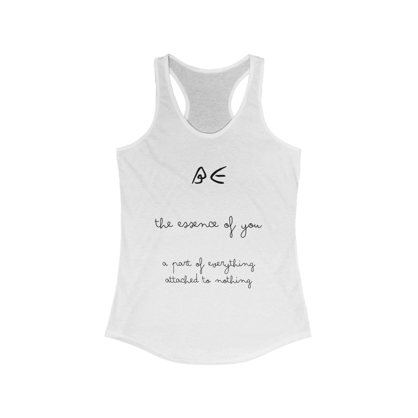 Women's Ideal Racerback Tank w/ Black Letters
