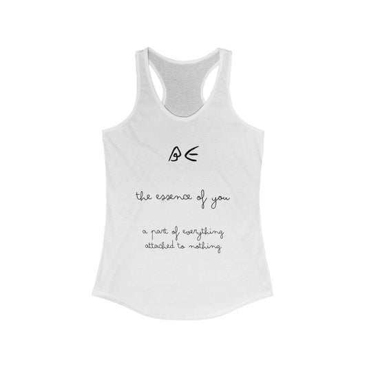 Women's Ideal Racerback Tank w/ Black Letters