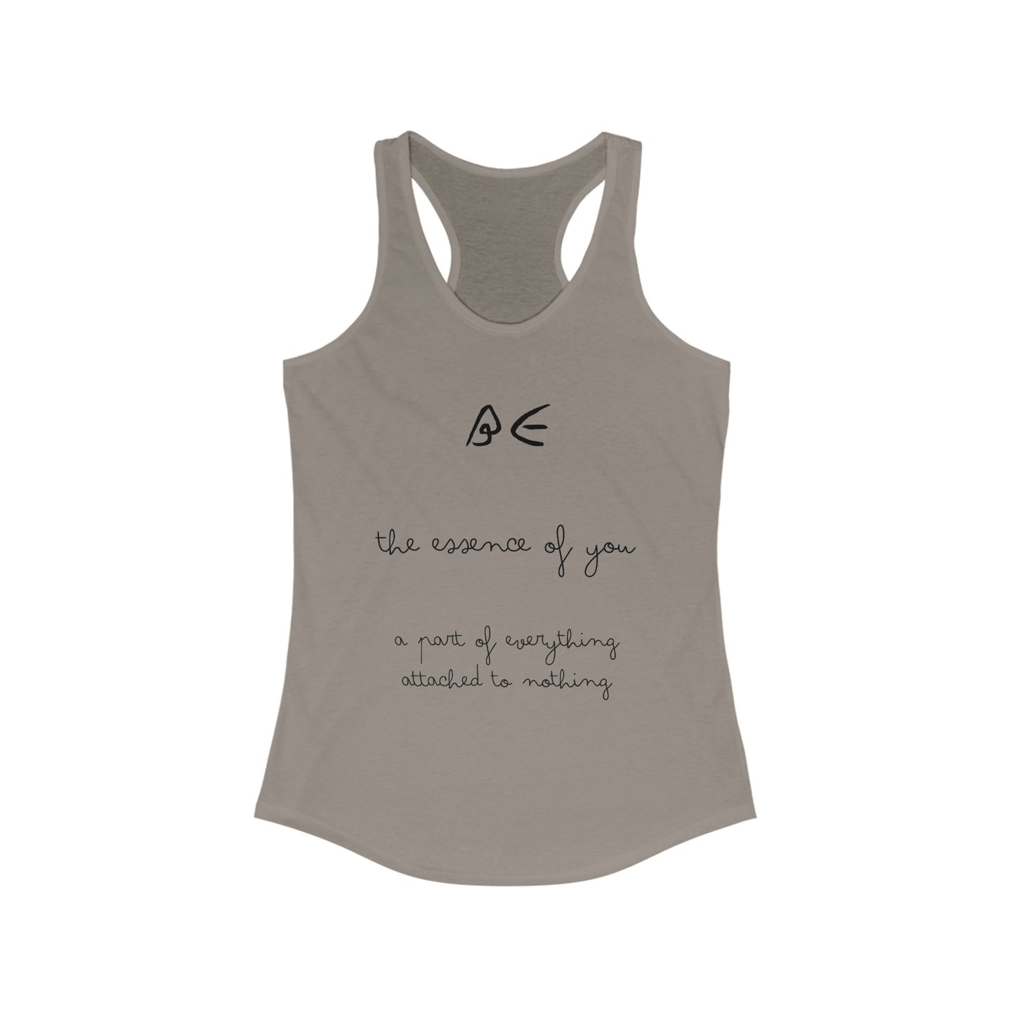 Women's Ideal Racerback Tank w/ Black Letters