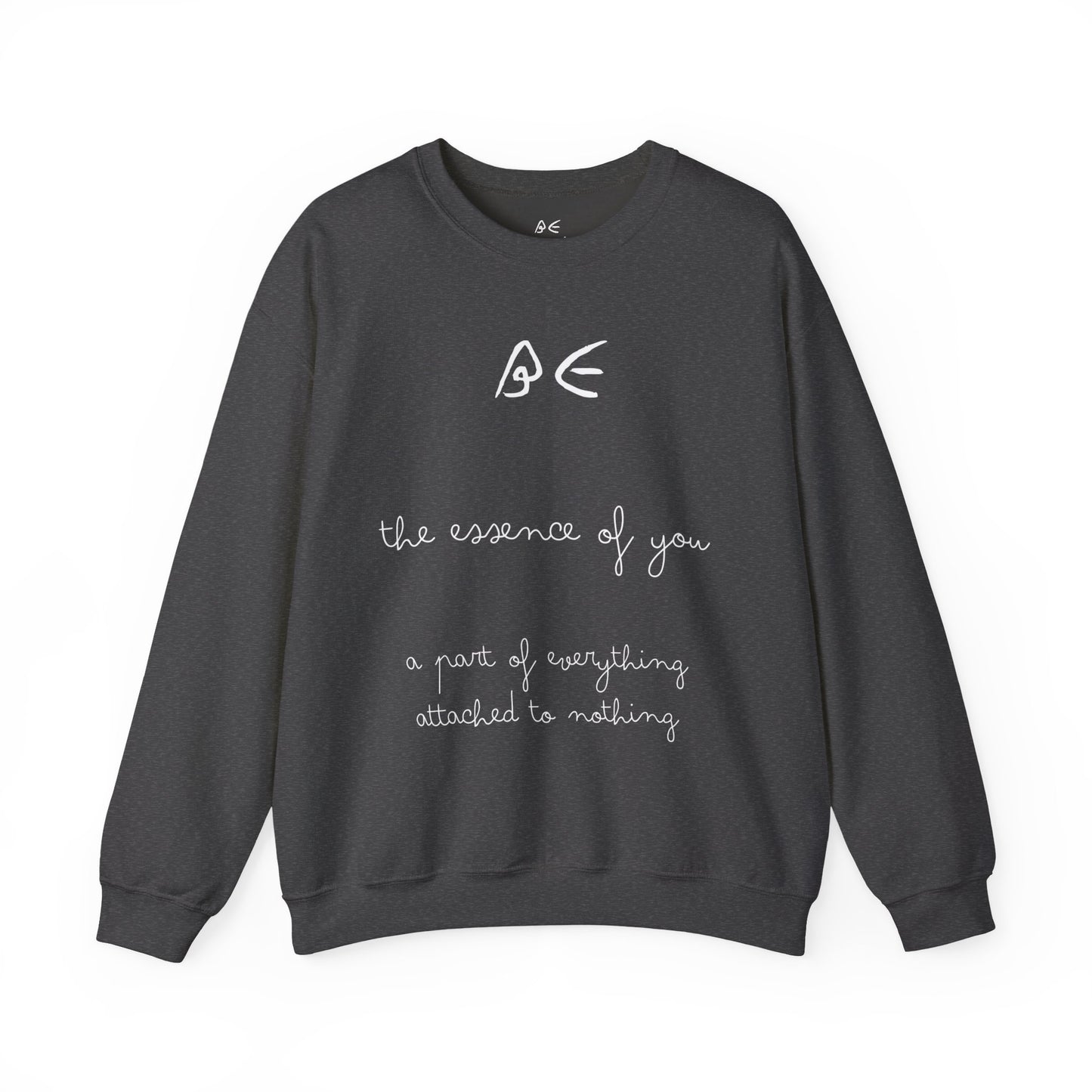 Full Quote Crewneck Sweatshirt w/ White Letters