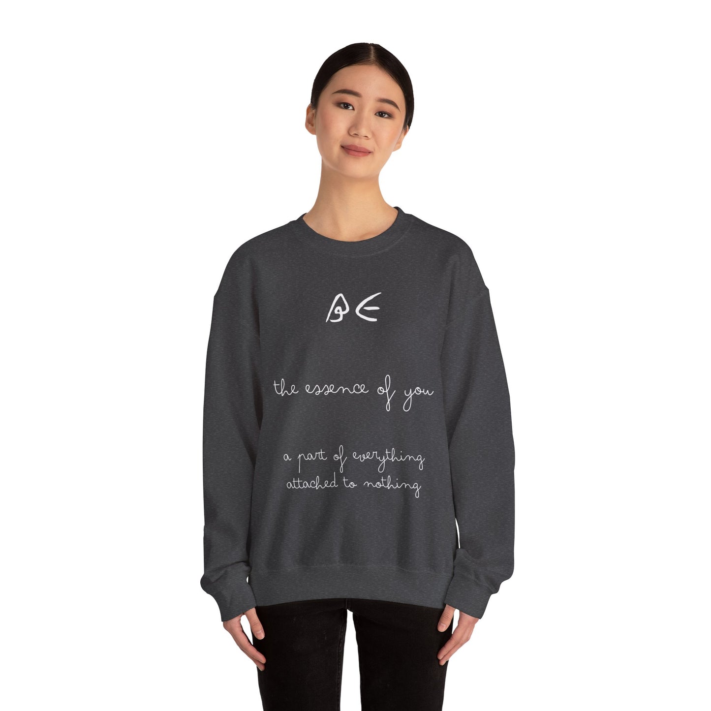 Full Quote Crewneck Sweatshirt w/ White Letters